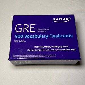 Kaplan GRE Prep Vocabulary Flashcards Set of 500 Flashcards 5th Edition NWOT